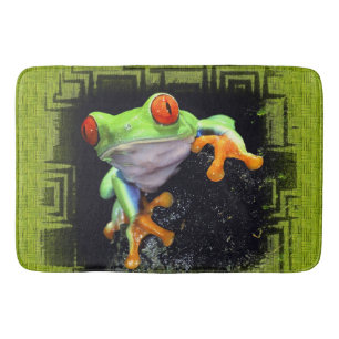 Frog 3 Bordered Options Bath Mat