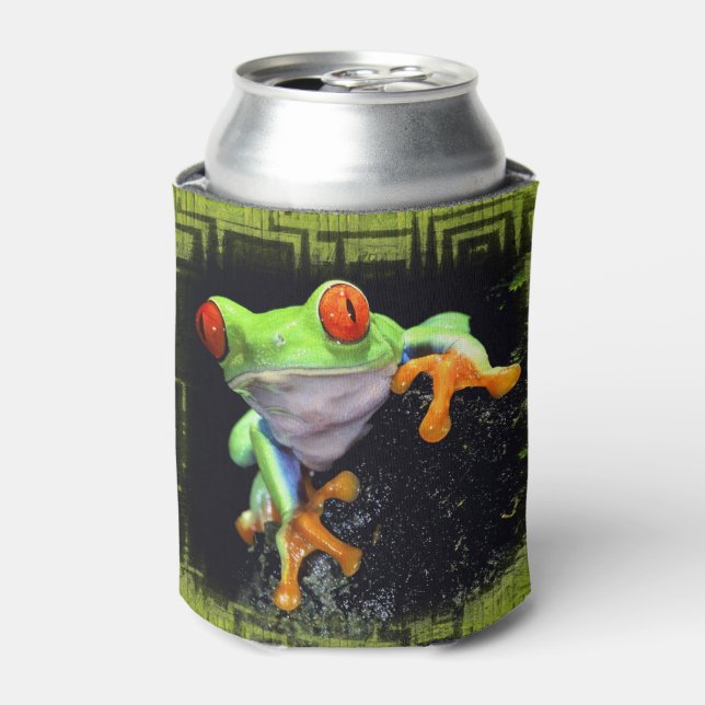 Frog 3 Bordered Options Can Cooler (Can Front)