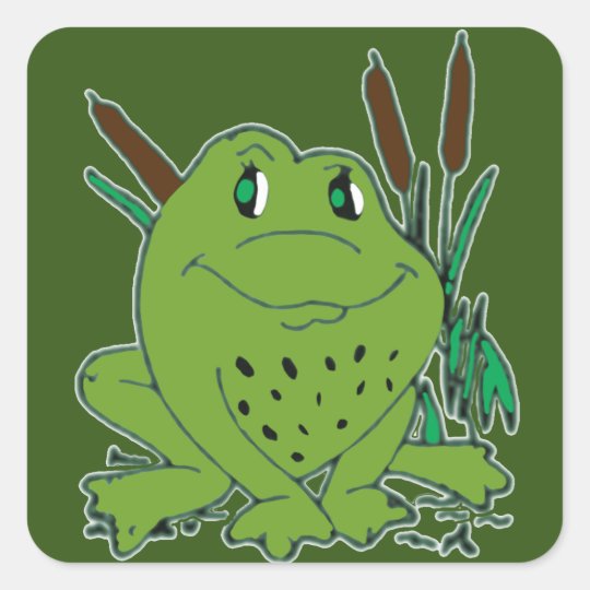 Frog 3 square sticker