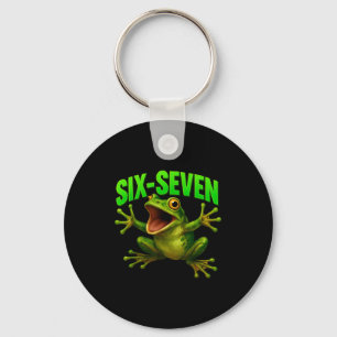 Frog 67 Meme Six Seven Funny Gen Alpha  Key Ring