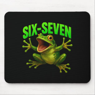Frog 67 Meme Six Seven Funny Gen Alpha  Mouse Pad