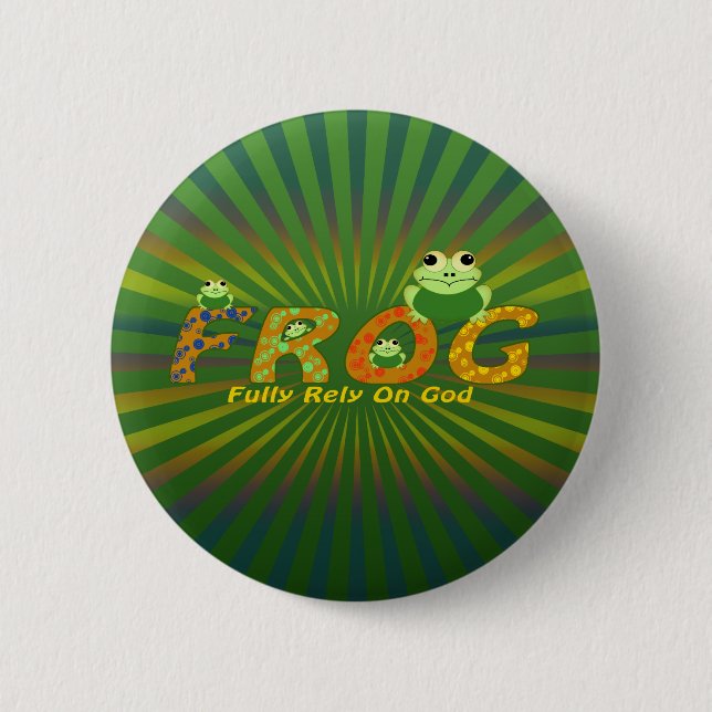 FROG 6 CM ROUND BADGE (Front)