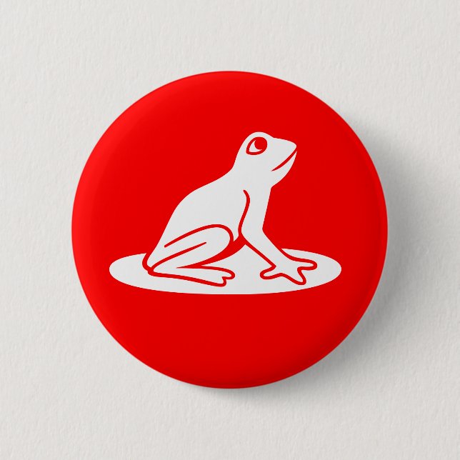 Frog 6 Cm Round Badge (Front)