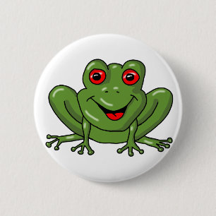 frog 6 cm round badge