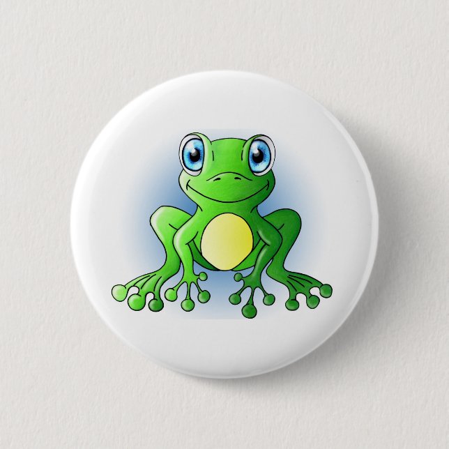 Frog 6 Cm Round Badge (Front)