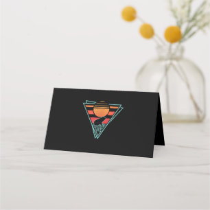 Frog 80s EDM Synthwave Gift Place Card