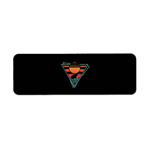 Frog 80s EDM Synthwave Gift Return Address Label
