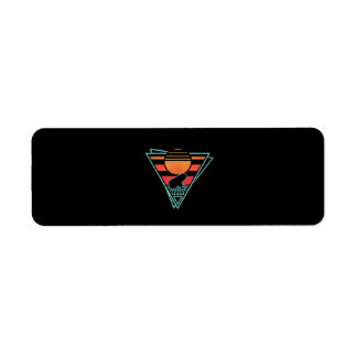 Frog 80s EDM Synthwave Gift Return Address Label