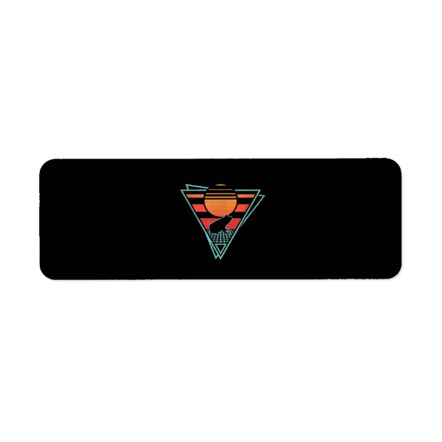 Frog 80s EDM Synthwave Gift Return Address Label (Front)