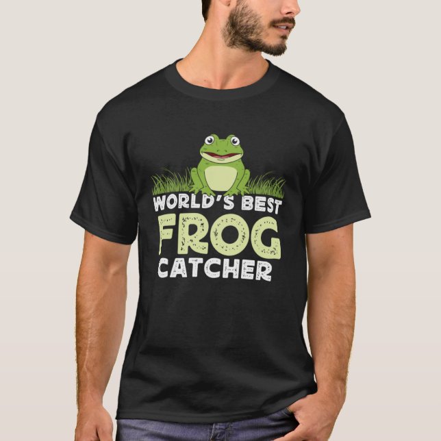 Frog Amphibians Exotic Animal Frog Hunter Tadpole  T-Shirt (Front)
