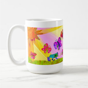 Frog and Butterflies Mug