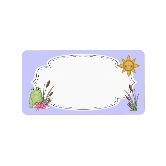 Frog and Cattails Label (Front)