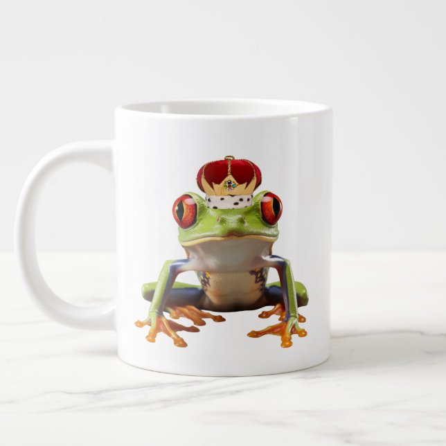 Frog and Crown Large Coffee Mug (Left)