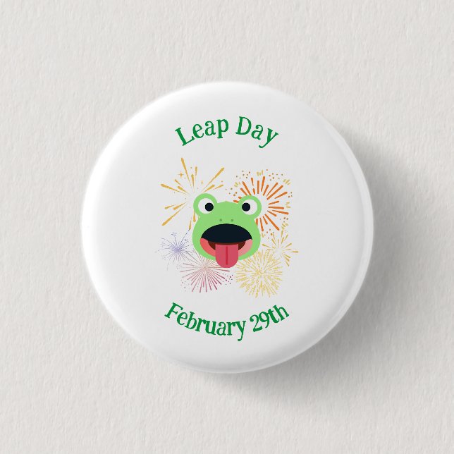 Frog and Fireworks Design 3 Cm Round Badge (Front)