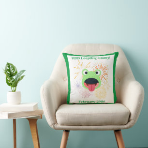 Frog and Fireworks Design Cushion