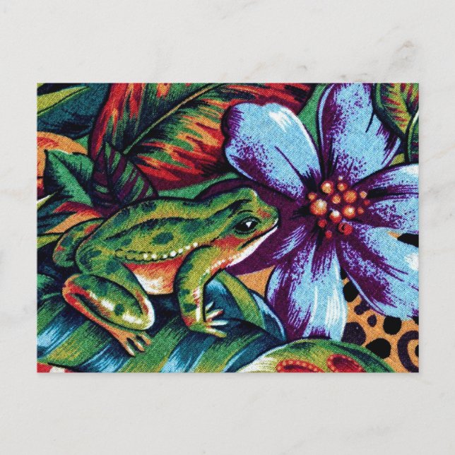 Frog and Flower 2 Postcard (Front)