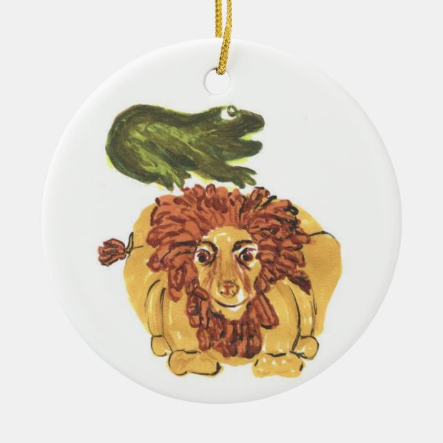 Frog and Lion Ornament (Front)