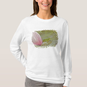 Frog and lotus flower petal, China, T-Shirt
