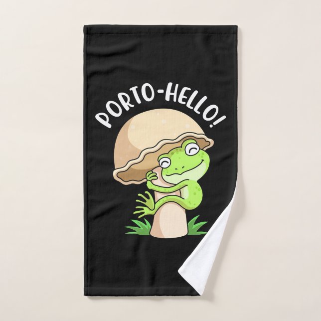 Frog And Mushroom Hand Towel (Hand Towel)