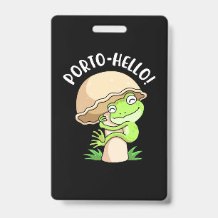 Frog And Mushroom ID Badge