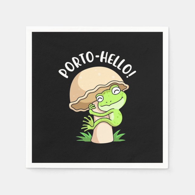 Frog And Mushroom Napkin (Front)