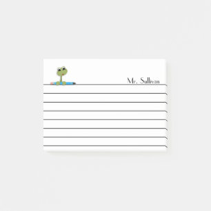Frog and Pencil, Lined Post-it Notes