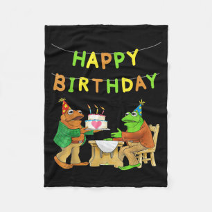 Frog and son happy birthdaycute graphic design fleece blanket
