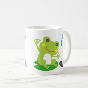 Frog and tadpoles coffee mug