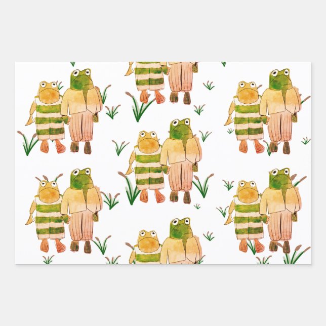 Frog and toad wrapping paper  (Front 2)