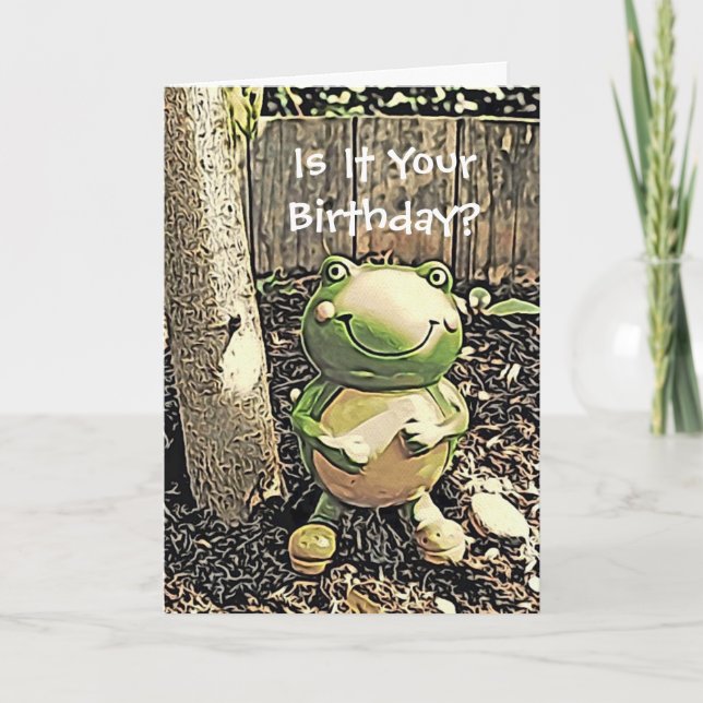 Frog and Tree Birthday Card (Front)