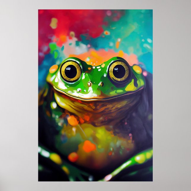 Frog  Animal Discovery Adventure Nature Planet Ear Poster (Front)