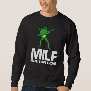 Frog Art For Men Women Dabbing Green Tree Toad Ani Sweatshirt