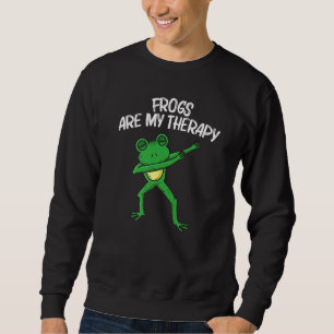 Frog Art For Men Women Dabbing Green Tree Toad Ani Sweatshirt