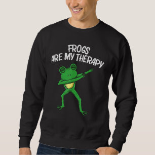 Frog Art For Men Women Dabbing Green Tree Toad Ani Sweatshirt