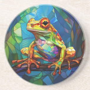 Frog Art Sandstone Coaster