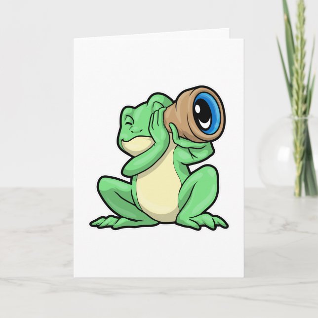 Frog as Astronomy with Telescope Card (Front)