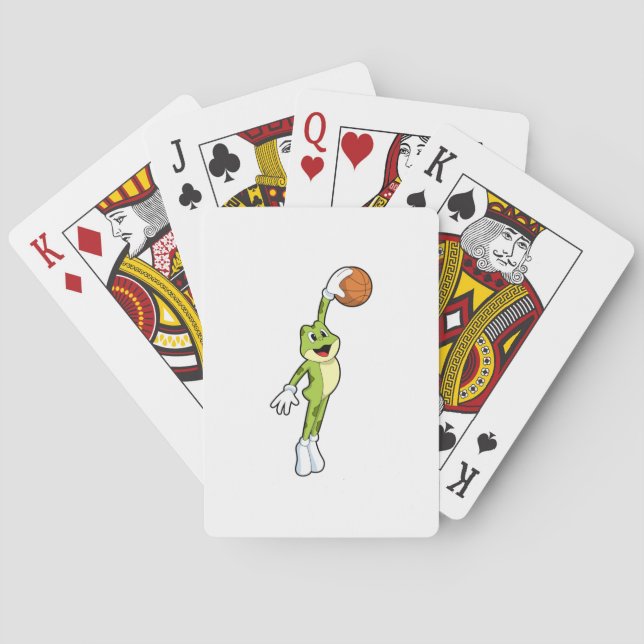 Frog as Basketball player with Basketball.PNG Playing Cards (Back)