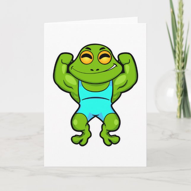 Frog as Bodybuilder at Bodybuilding Card (Front)