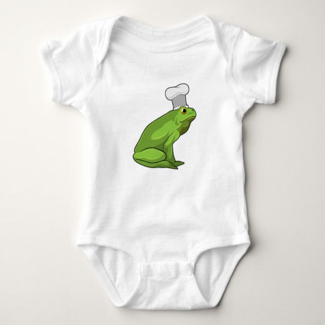 Frog as Cook with Chef hat Baby Bodysuit (Front)