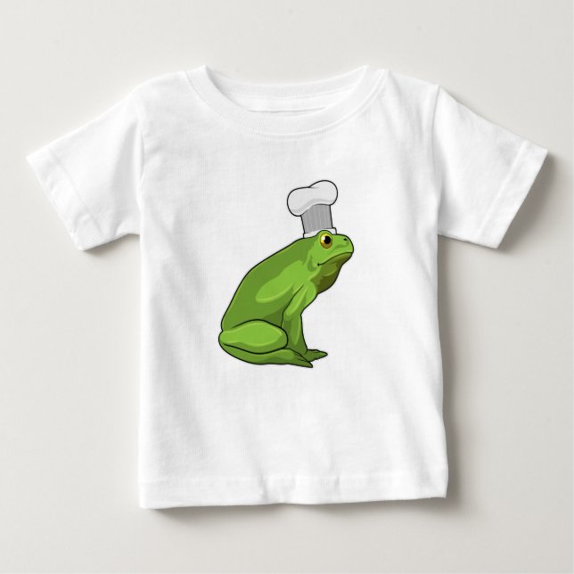 Frog as Cook with Chef hat Baby T-Shirt (Front)
