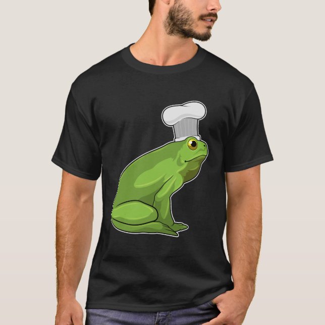 Frog as Cook with Chef hat T-Shirt (Front)