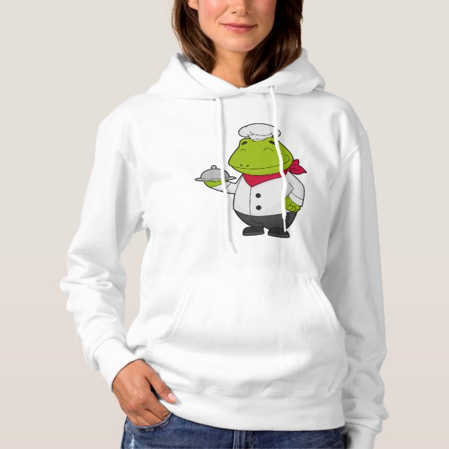 Frog as Cook with Platter Hoodie (Front)