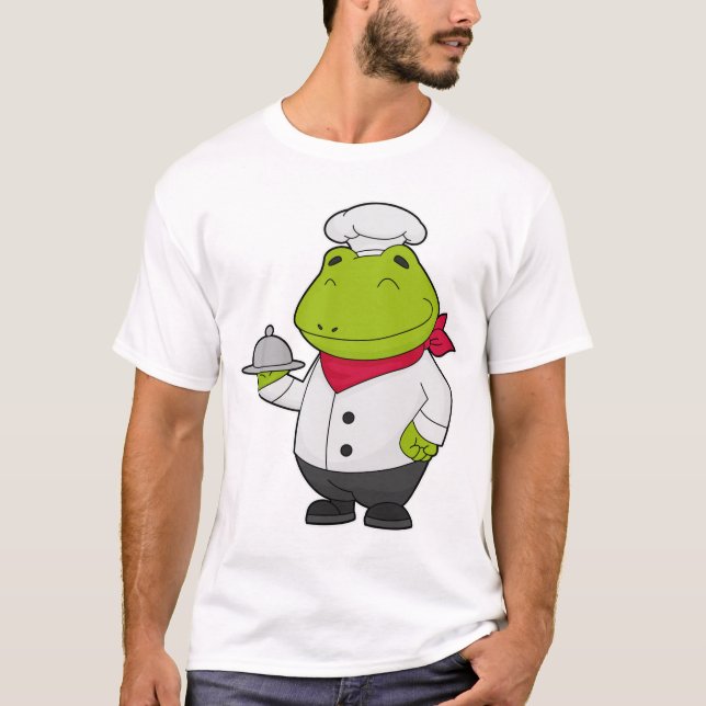 Frog as Cook with Platter T-Shirt (Front)