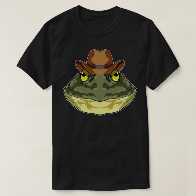 Frog as Cowboy with Hat T-Shirt (Design Front)