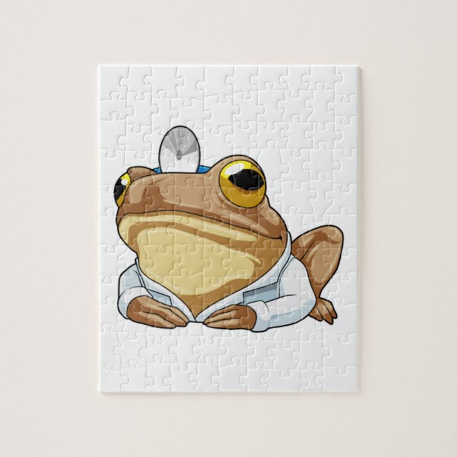 Frog as Doctor with Doctor's coat Jigsaw Puzzle (Vertical)