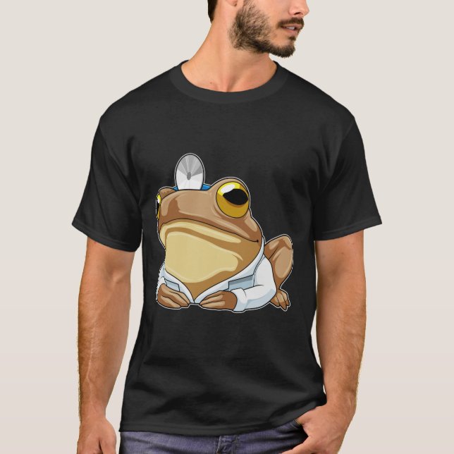 Frog as Doctor with Doctor's coat T-Shirt (Front)