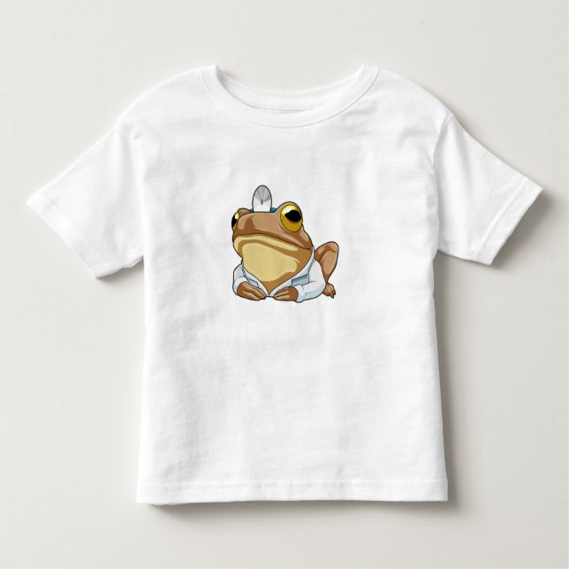 Frog as Doctor with Doctor's coat Toddler T-Shirt (Front)