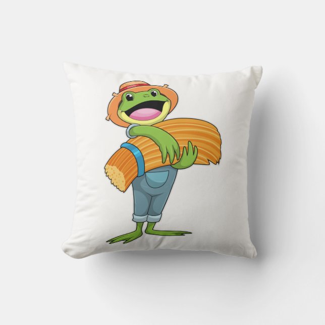 Frog as Farmer with Straw Cushion (Front)