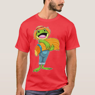 Frog as Farmer with Straw T-Shirt