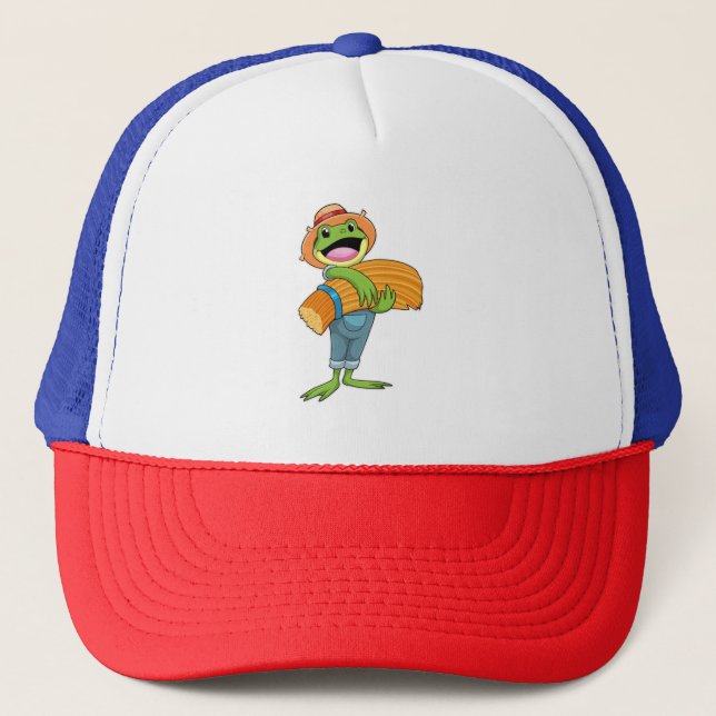 Frog as Farmer with Straw Trucker Hat (Front)